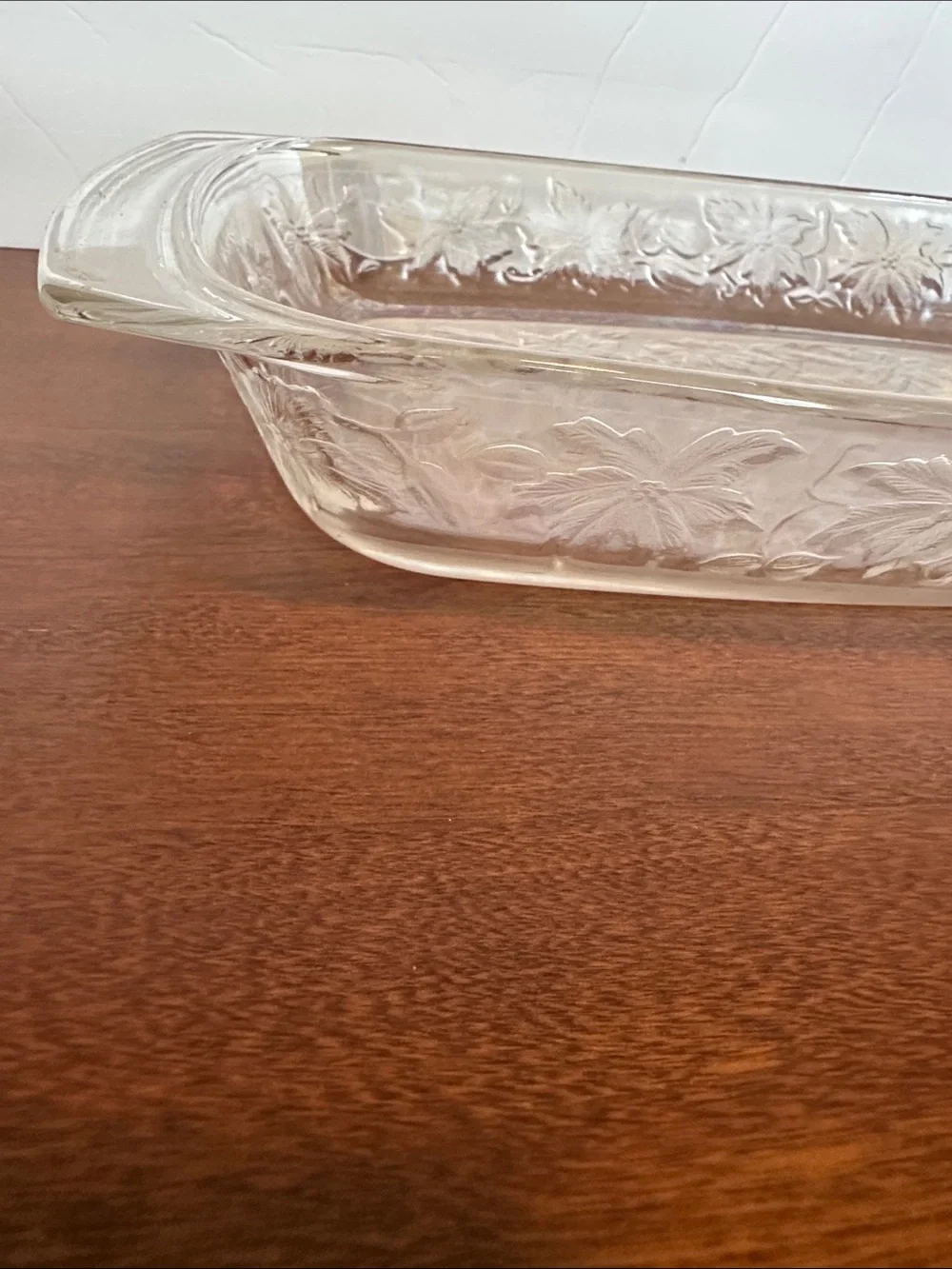 Princess House Iridescent Clear Glass Serving Dish